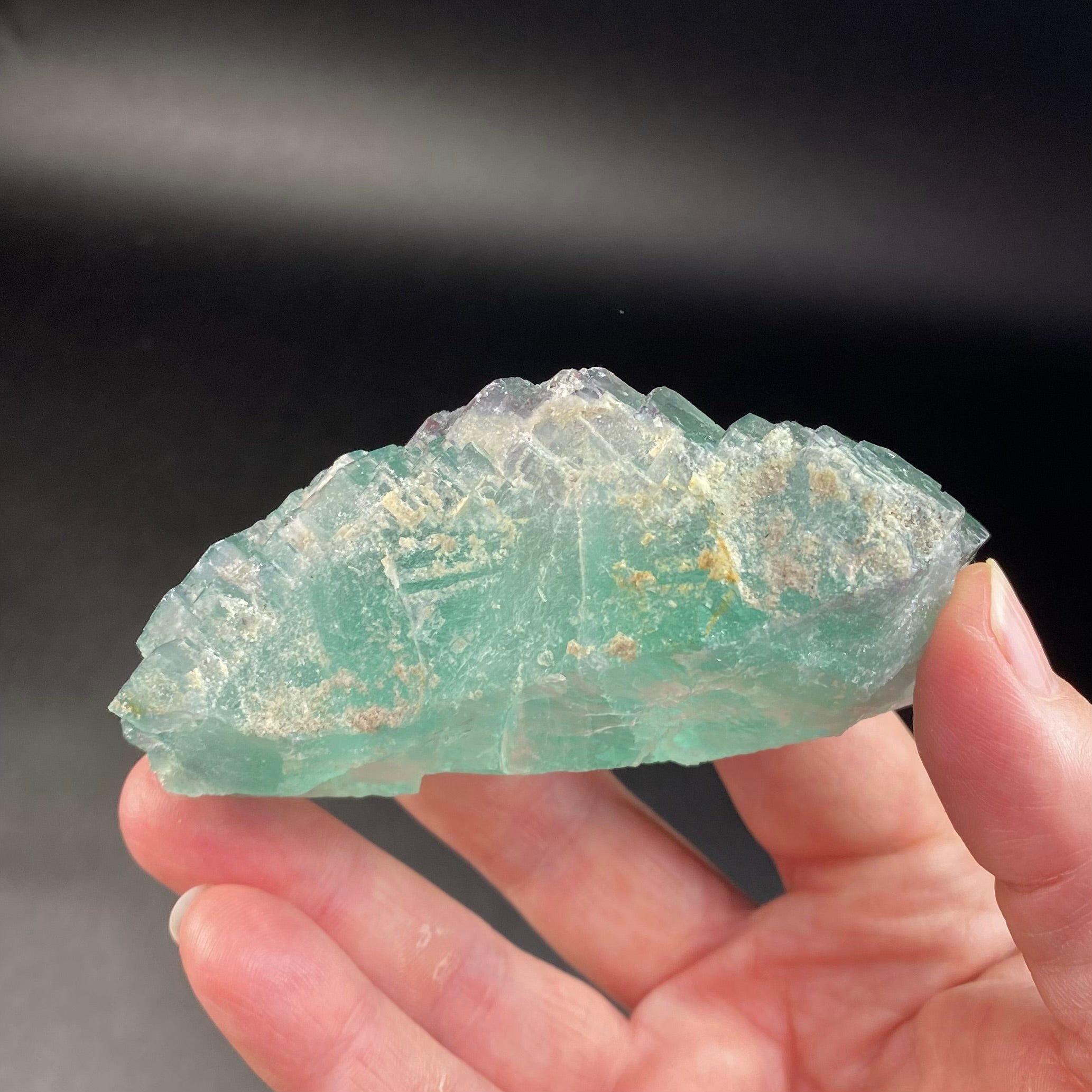 Green Cubic Stepped Fluorite Specimen Yaogangxian Mine