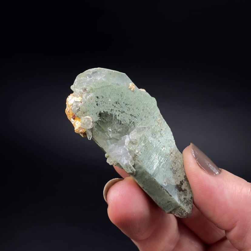 Lustrous Chlorite Included Quartz Cluster