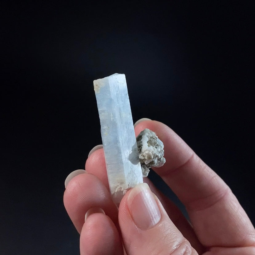 Aquamarine Crystal with Muscovite Mica