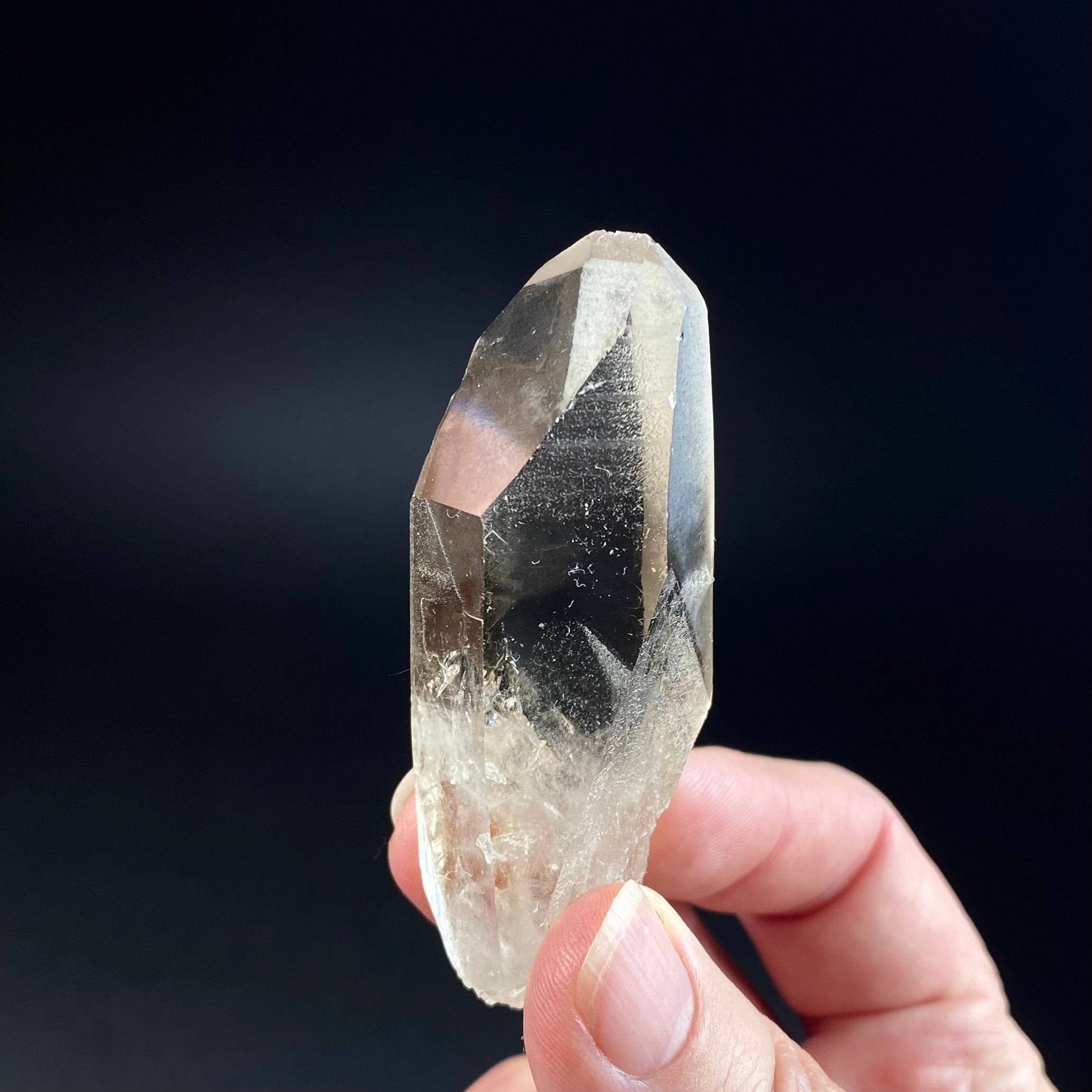 Light Smoky Quartz Crystal with Phantom Inside, Corinto, Minas Gerais, Brazil