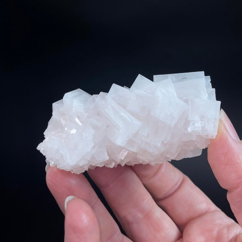 Light Pink Halite Crystal Specimen