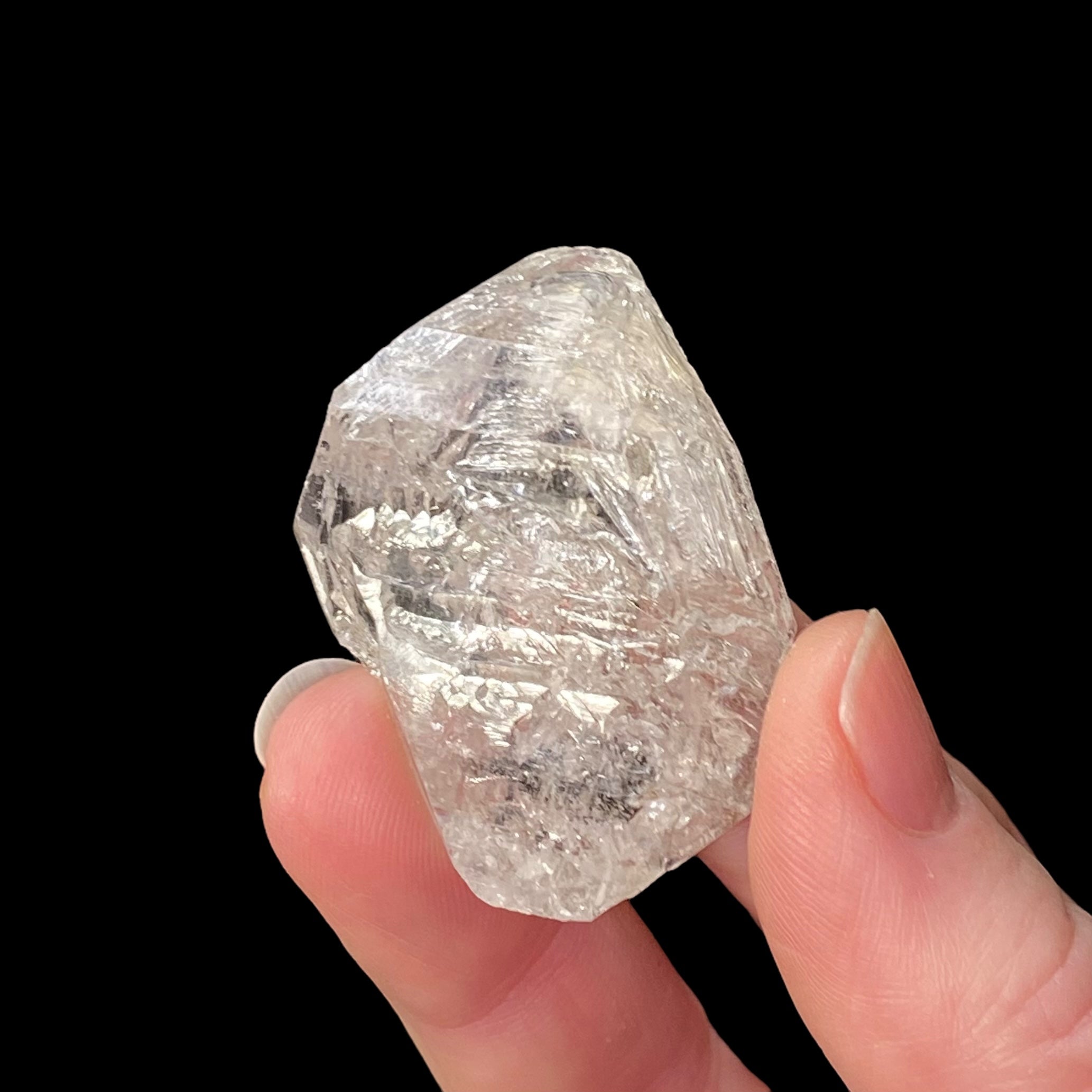 Clear Fenster Quartz Crystal with Fluorescent Inclusions