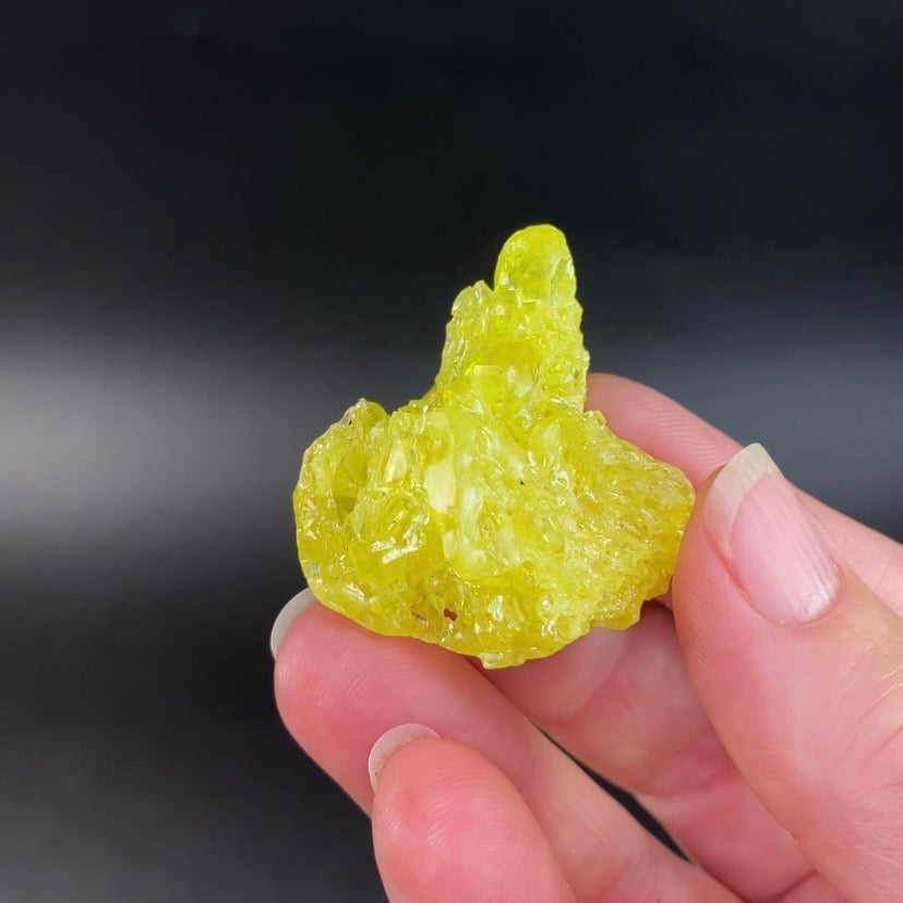 Natural Skeletal Sulfur Crystal, El Desierto Mine, Bolivia