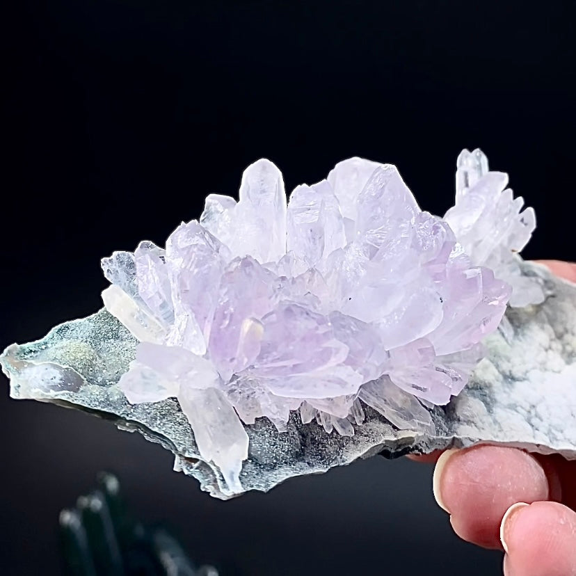 Amethyst Crystal Flower with Celadonite from Ametista do Sul, Brazil
