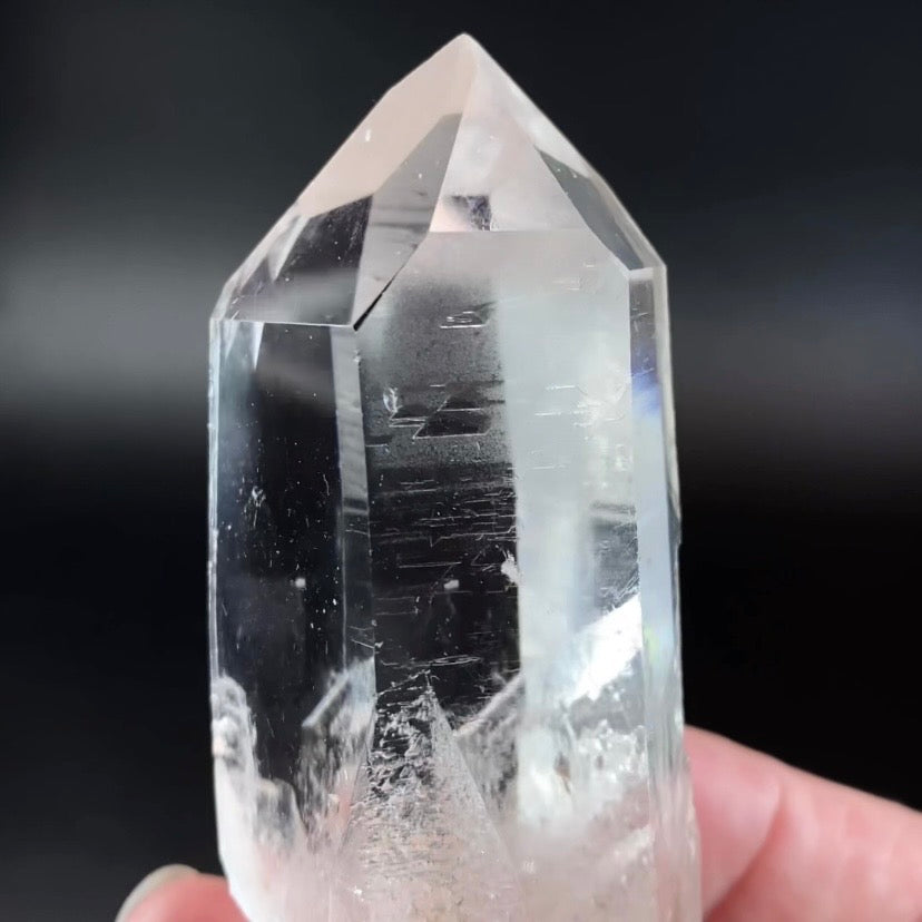 Water Clear Quartz Crystal with Starbrary Markings, Minas Gerais, Brazil