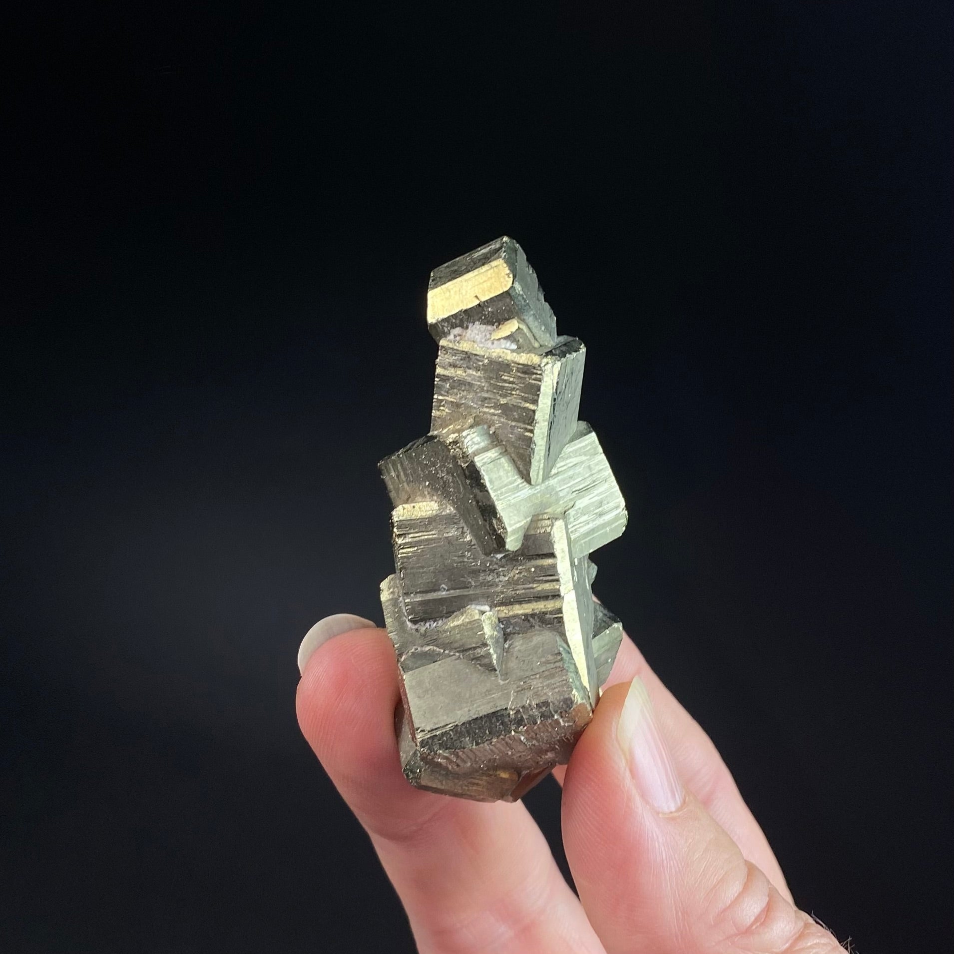 Cubic Pyrite Cluster from Morococha, Peru