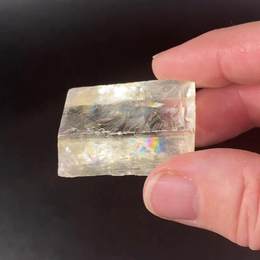 Yellow Rainbow Optical Calcite Specimen from Madagascar