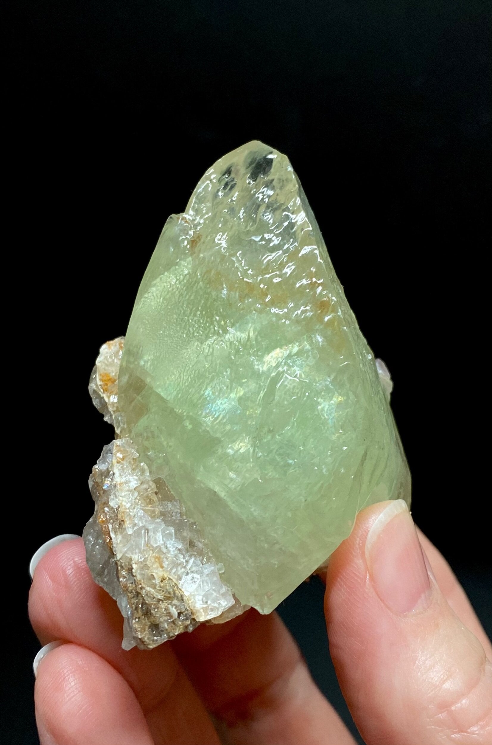 Lustrous “Lemon" Yellow Dogtooth Calcite Specimen