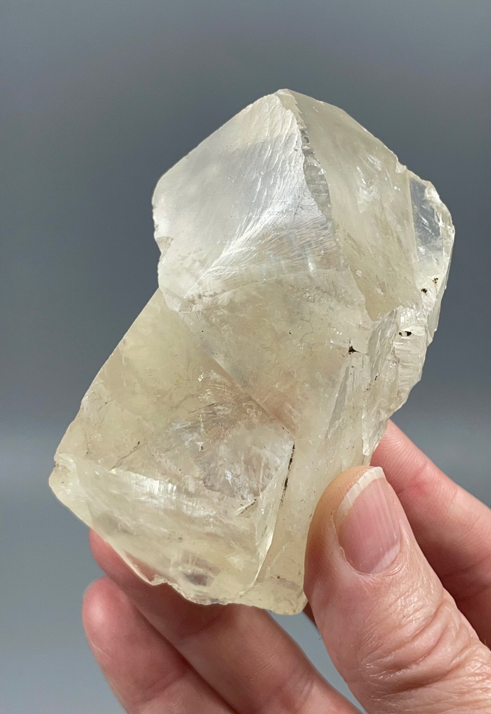 Rhombic Yellow Calcite Cluster