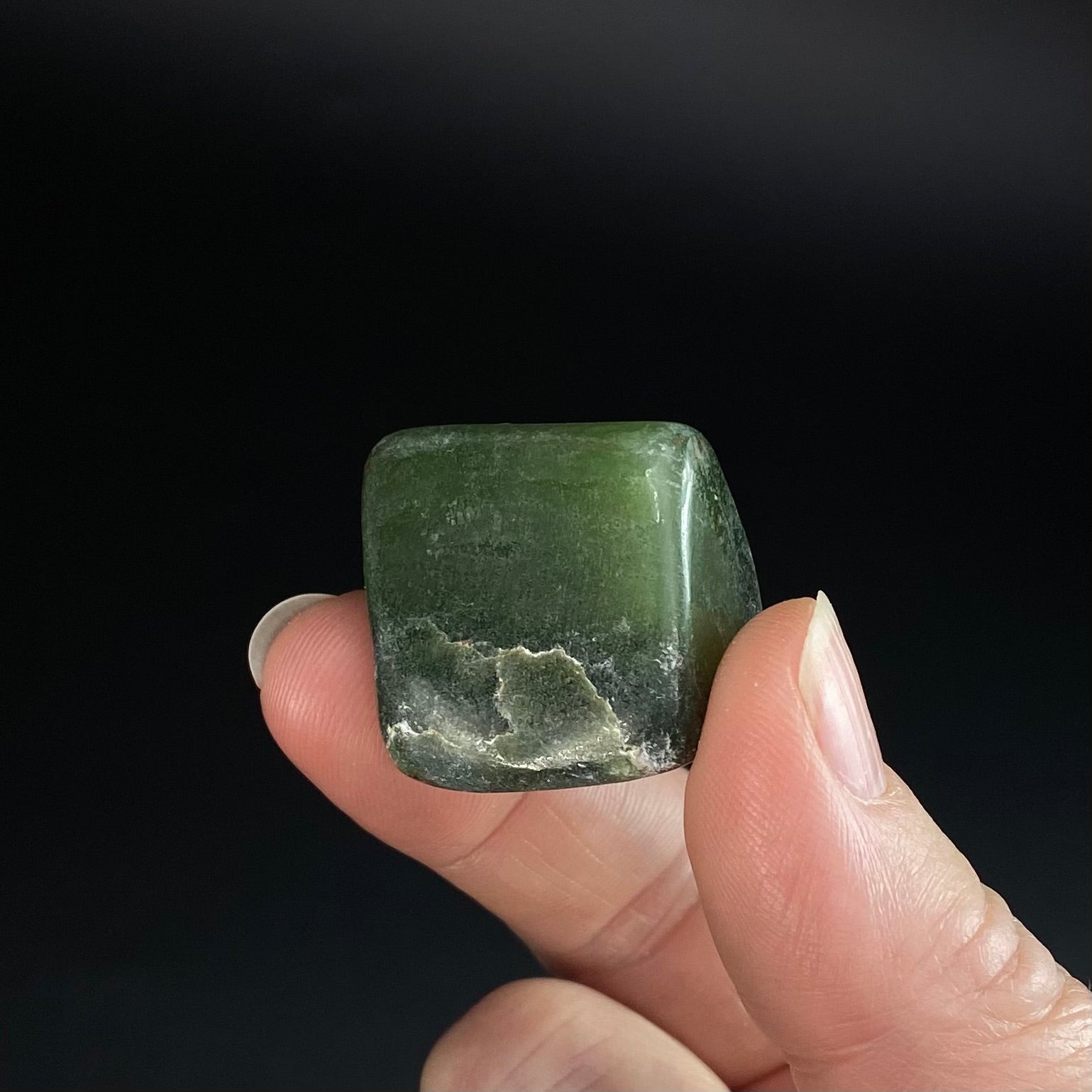 One (1) Nephrite Jade Tumble Stone