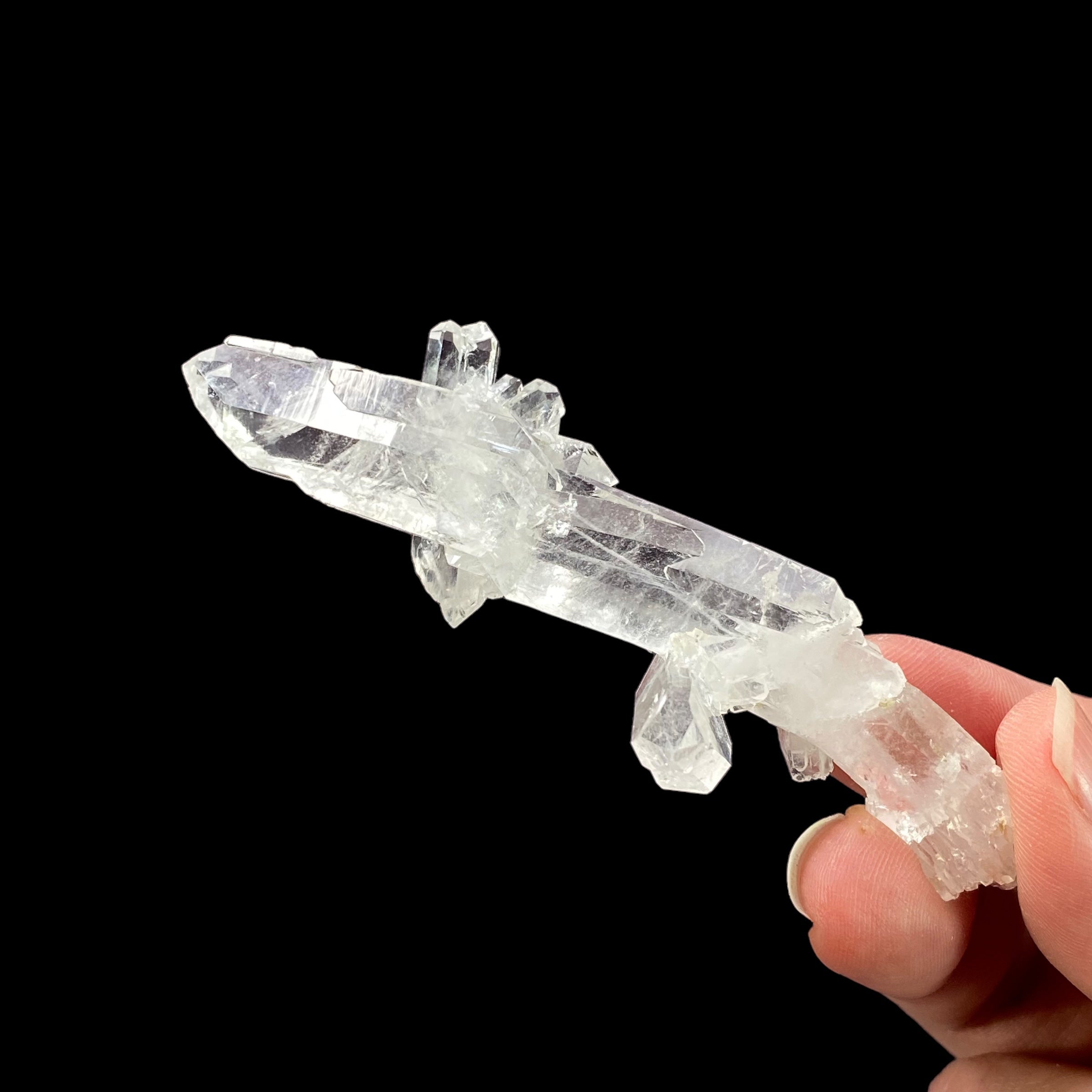 Faden Quartz Crystal Cluster with Natural Bend