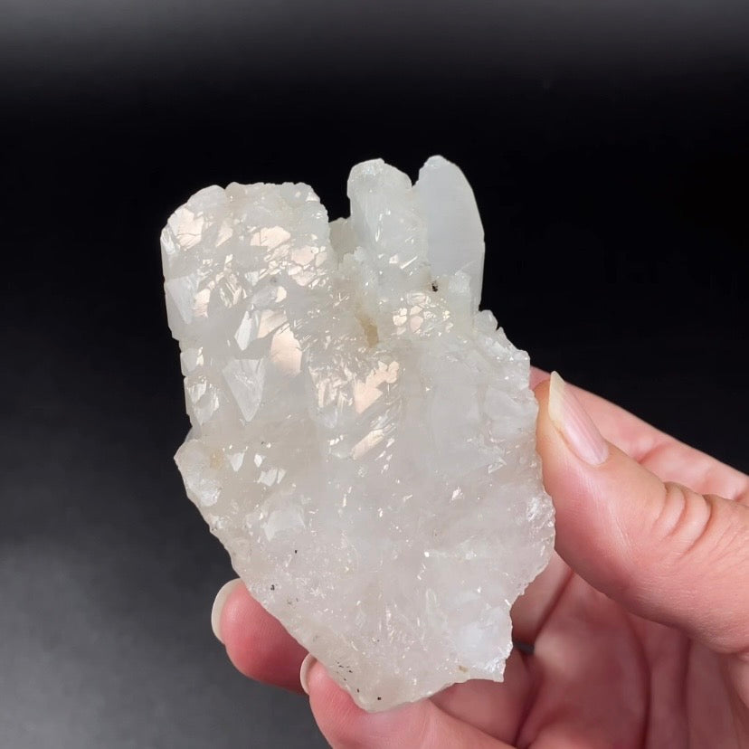Elestial Clear Quartz Crystal Cluster with Multiple Terminations on Both Sides