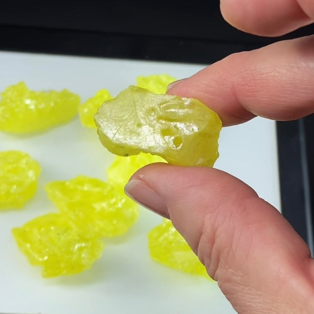 Natural Skeletal Sulfur Crystal, El Desierto Mine, Bolivia