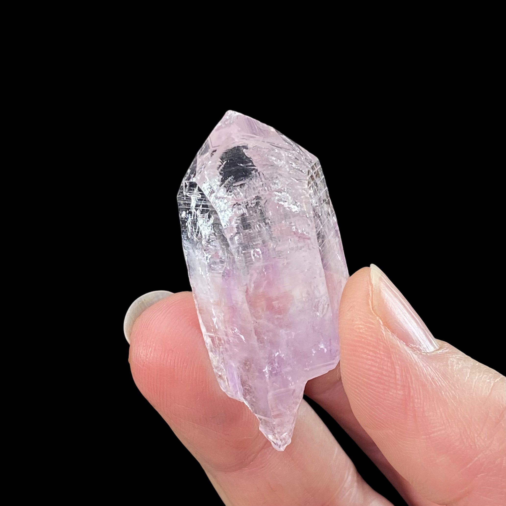 Trigonal Habit Amethyst Crystal with Enhydro Two Phase Inclusion from Vera Cruz, Mexico