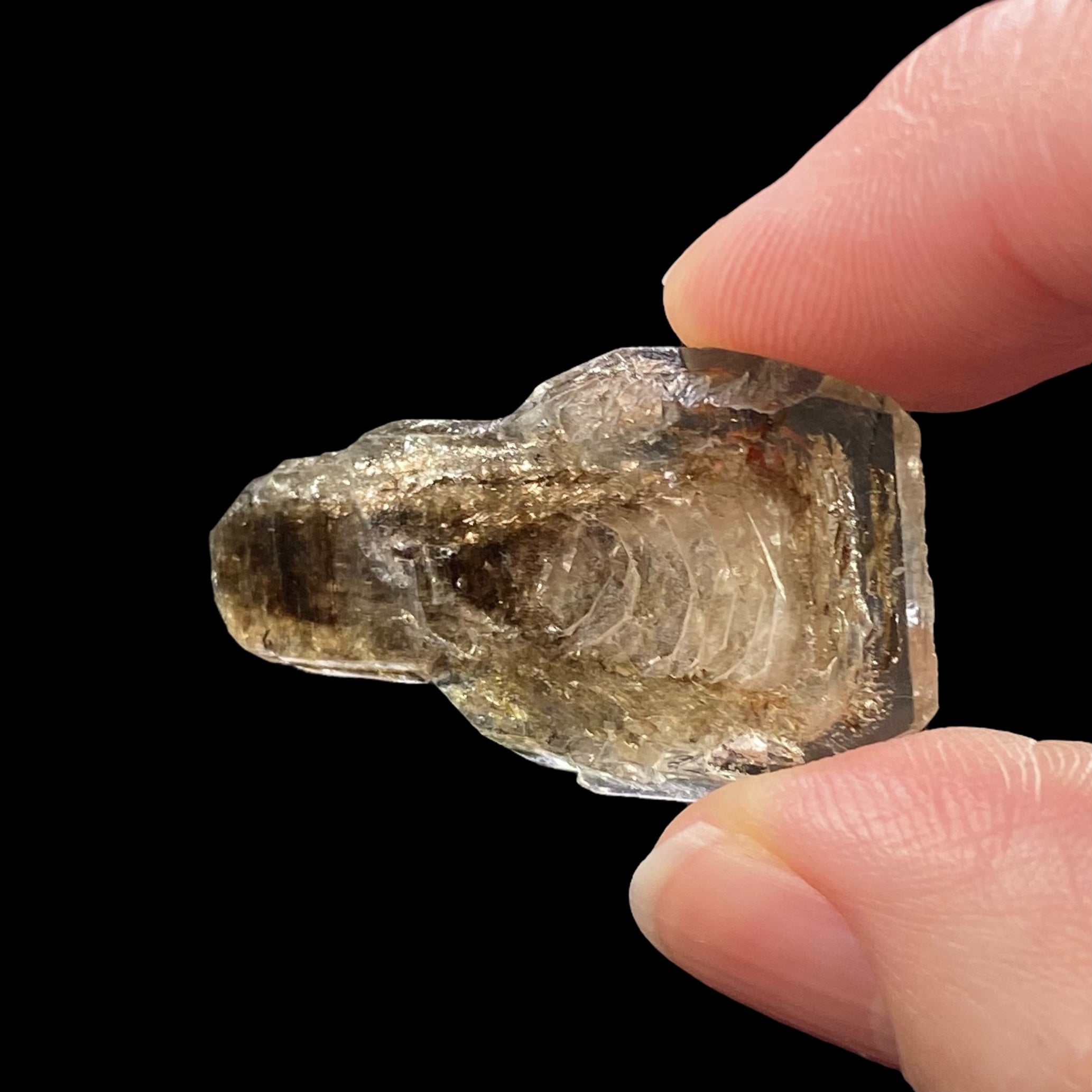 Large Key Shaped Petroleum Quartz Crystal with Fluorescence, Balochistan, Pakistan