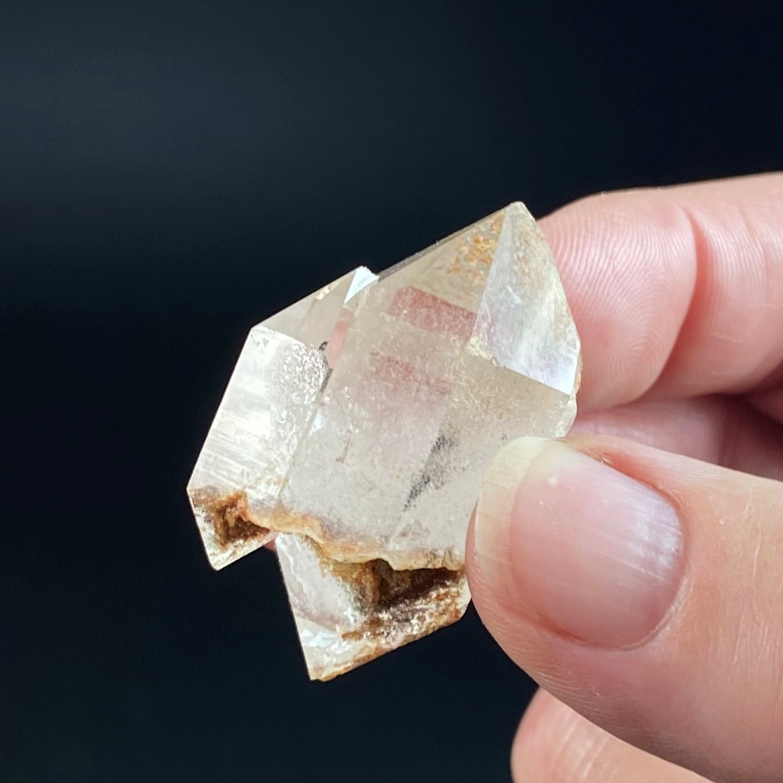 Double Terminated Twin Quartz Crystal Cluster