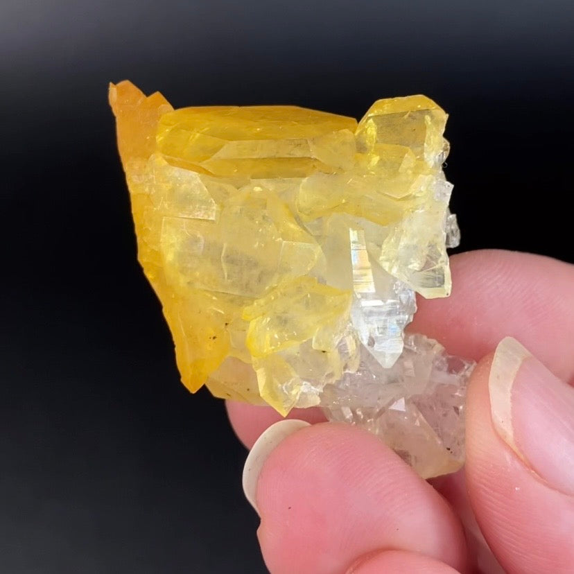 Golden Quartz Crystal Cluster with Natural Rainbow Iridescent Iron Oxide Surface - Natural Crystals