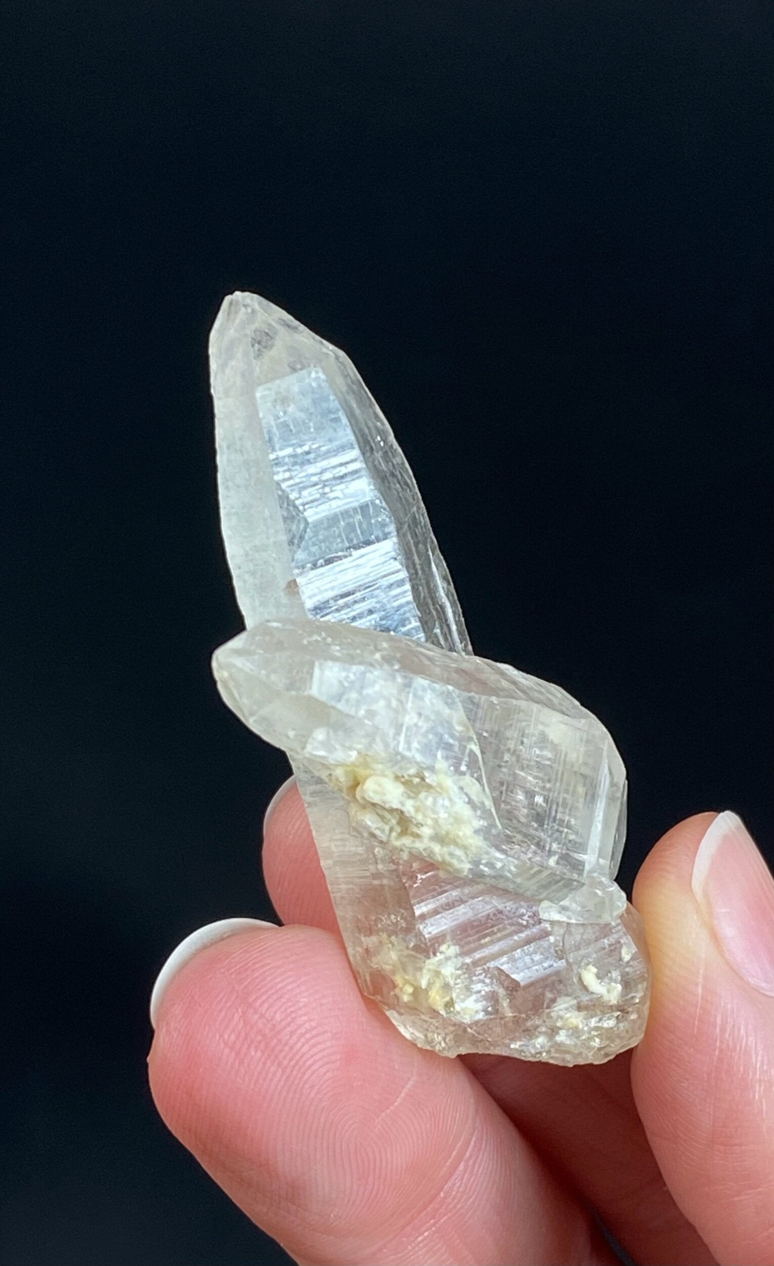 Himalayan Quartz Crystal Cluster with Macromosaic Patterns