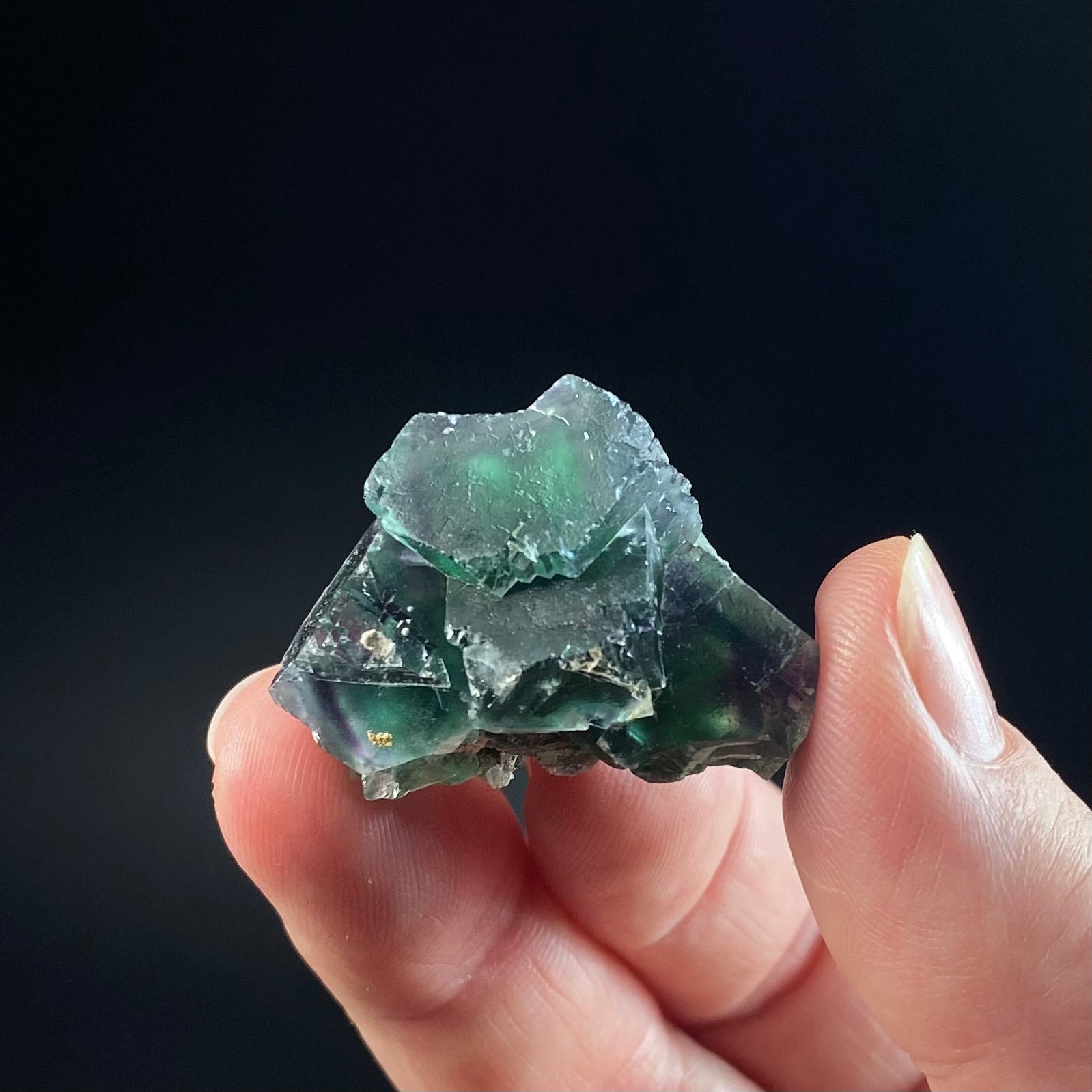 Green and Purple Cubic Fluorite Specimen, Okorusu Mine, Namibia