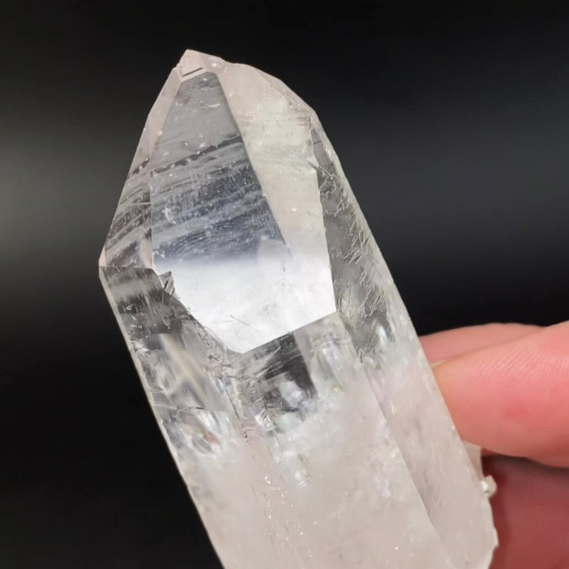 Water Clear Quartz Crystal with Starbrary Markings, Minas Gerais, Brazil