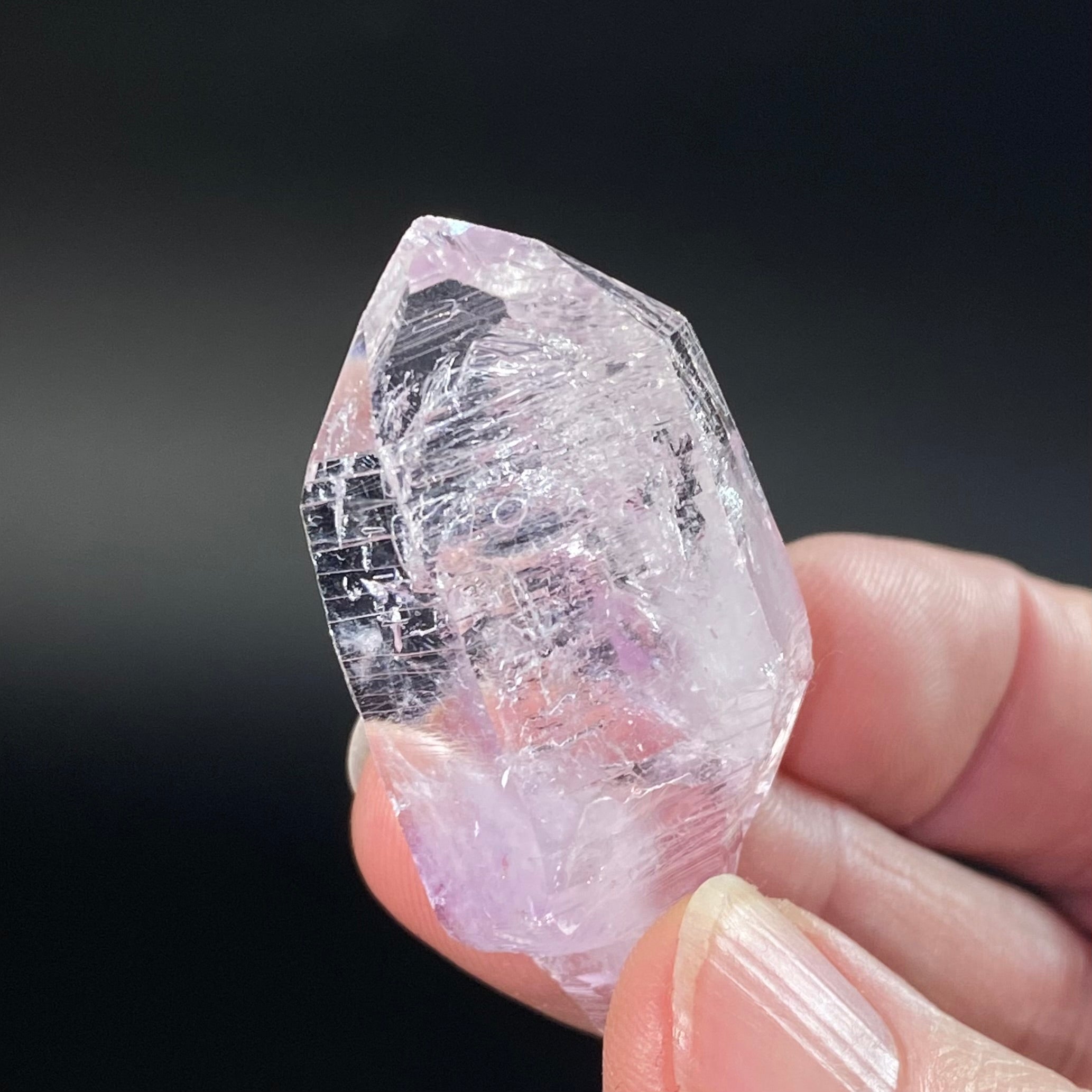 Trigonal Habit Amethyst Crystal with Enhydro Two Phase Inclusion from Vera Cruz, Mexico