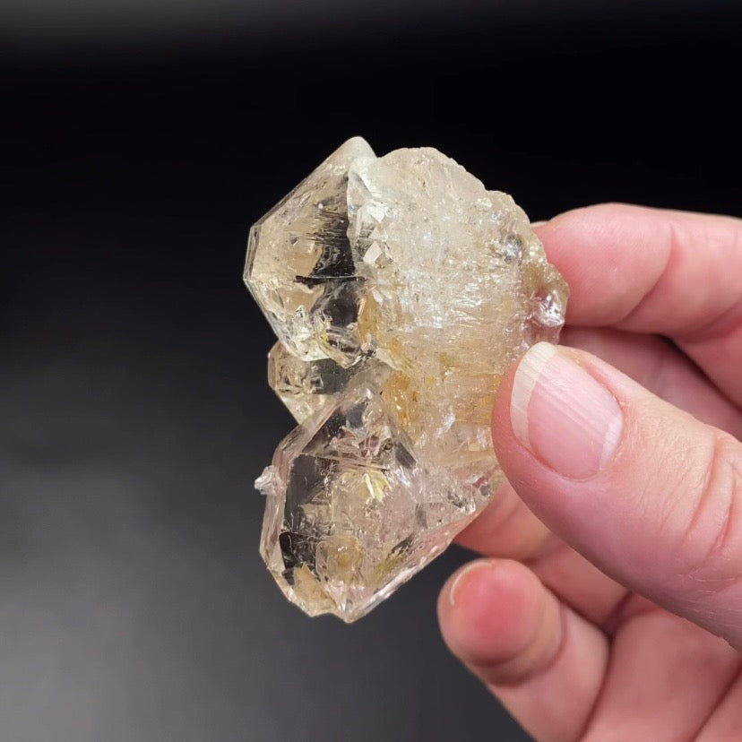 Double Terminated Fenster Window Quartz Crystal Cluster