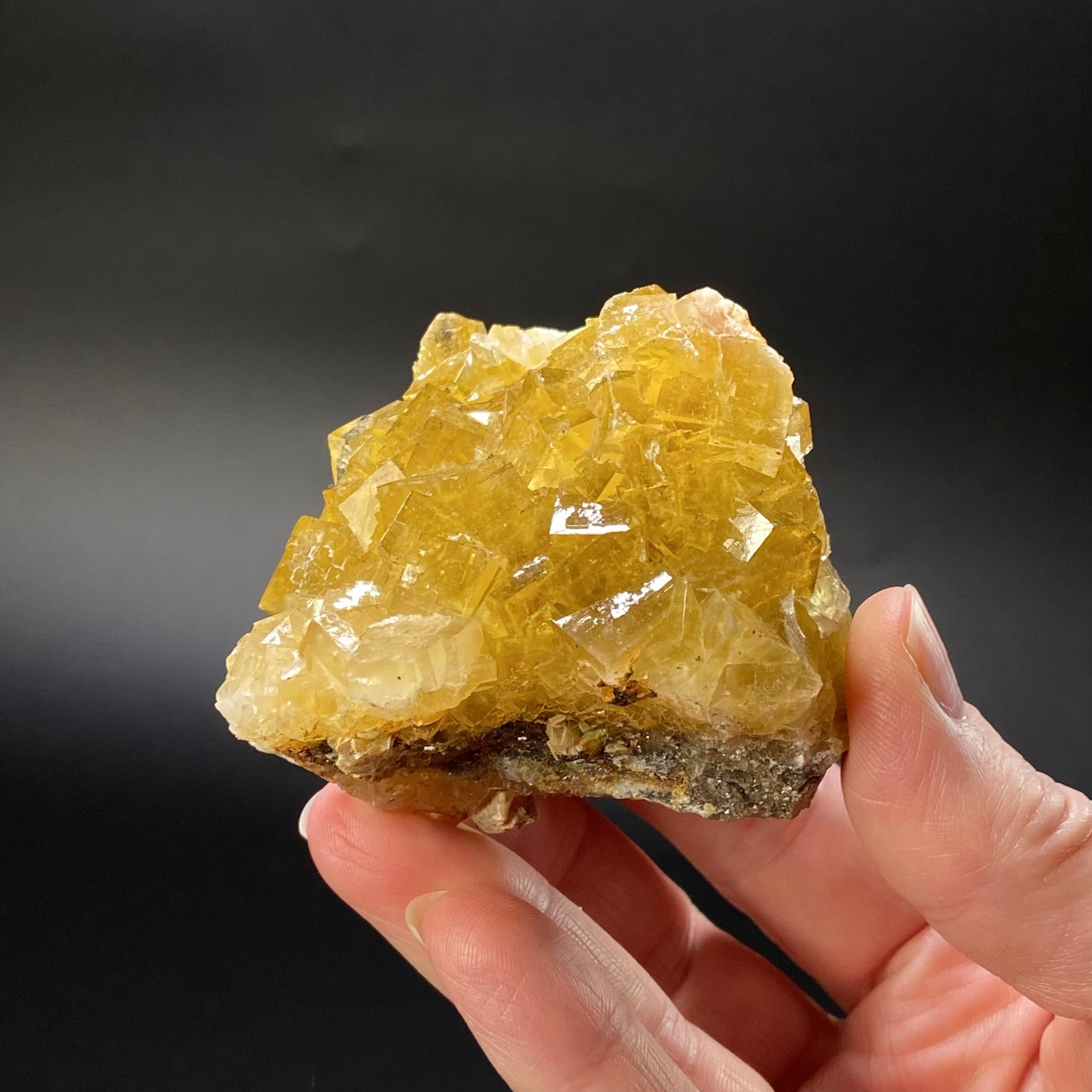 Honey Yellow Moscona Fluorite Cluster