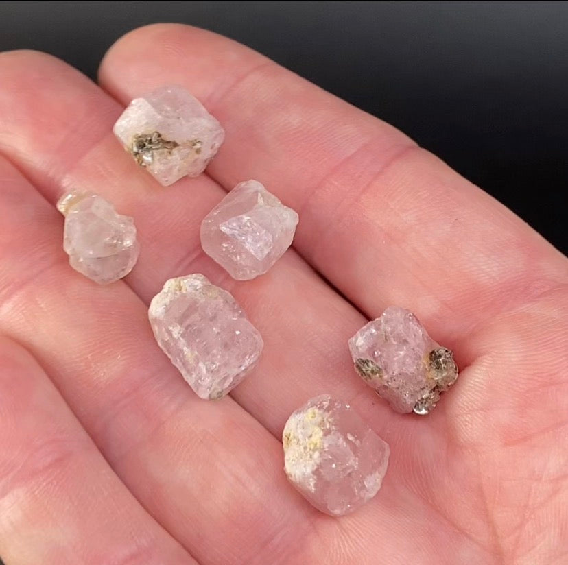 Terminated Pink Apatite Crystal with Muscovite Mica - Fluorescent Natural Crystal