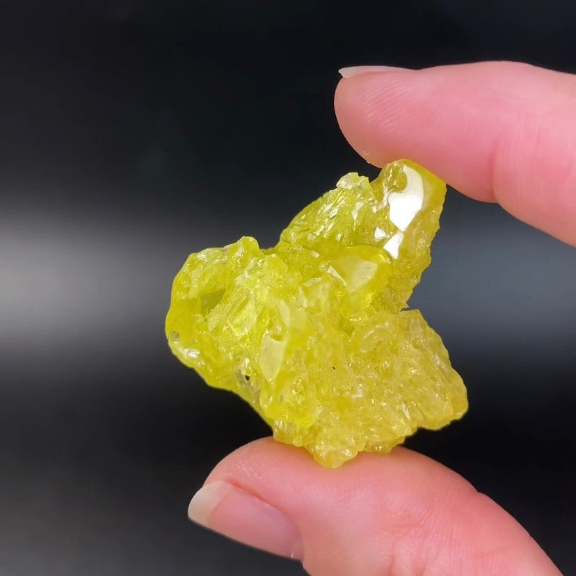 Natural Skeletal Sulfur Crystal, El Desierto Mine, Bolivia
