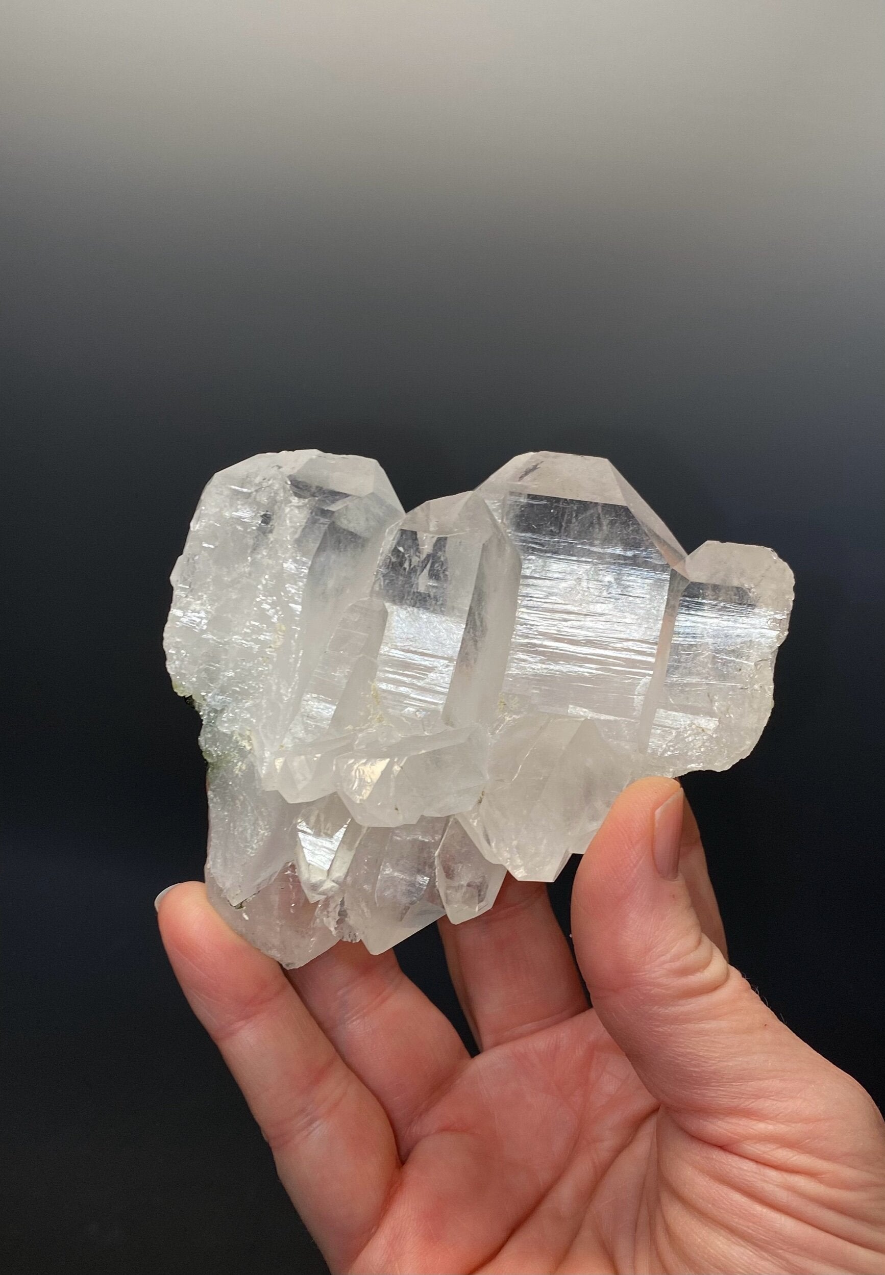 Faden Quartz Crystal Cluster with Minor Epidote