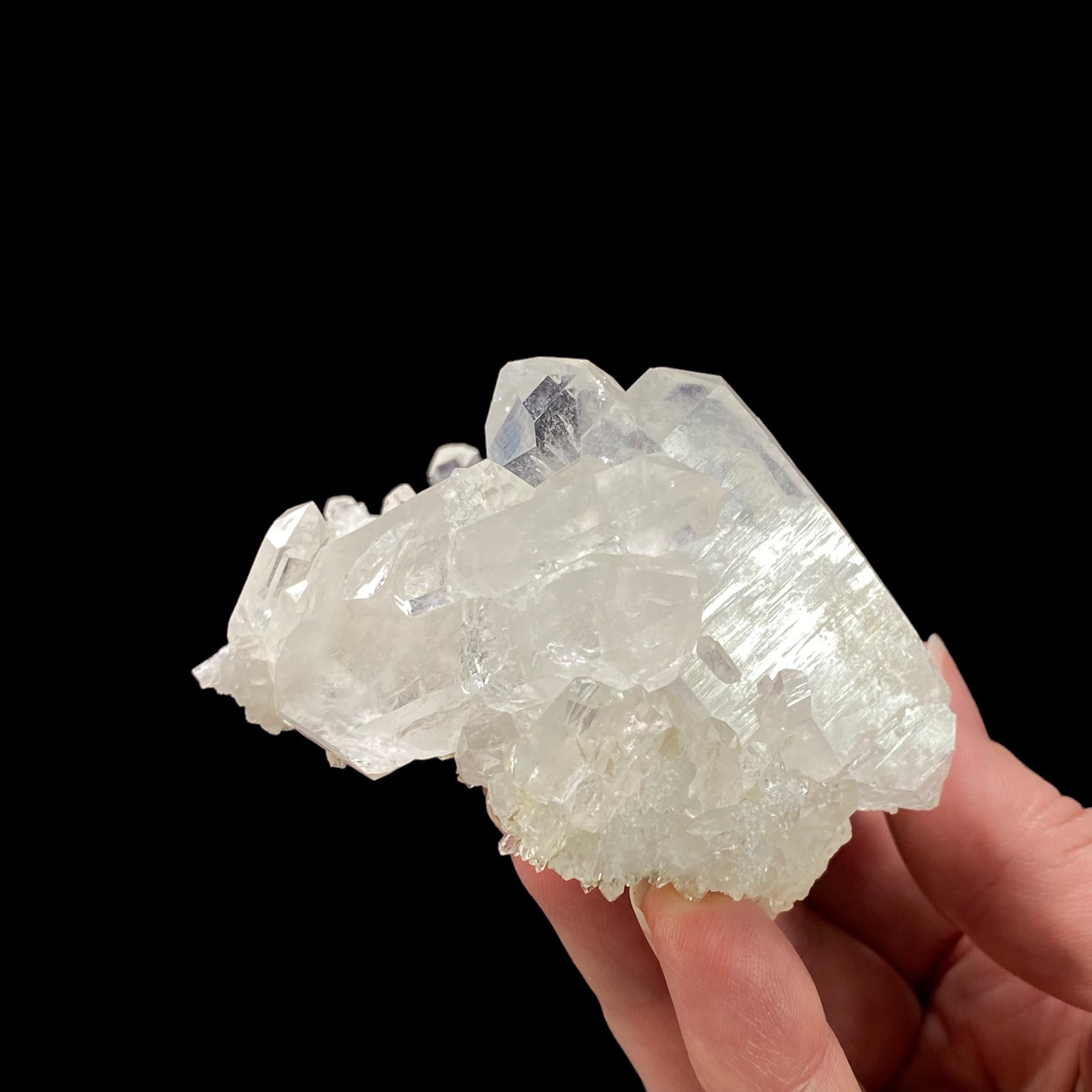 Tabular Faden Quartz & Prismatic Quartz Crystal Cluster