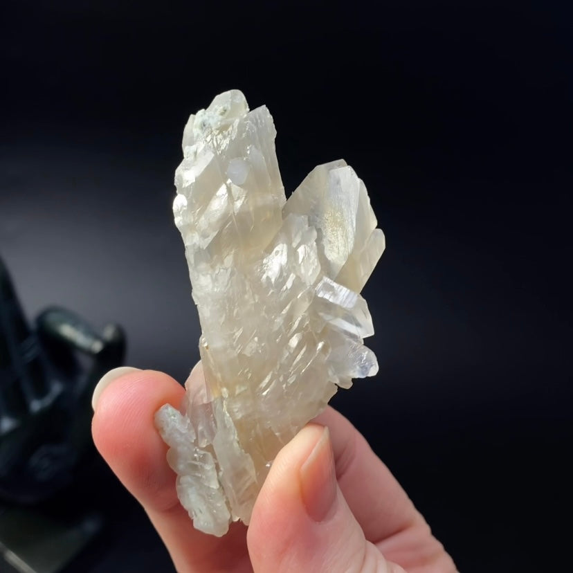 Tabular Faden Bone Quartz Crystal with Halloysite Inclusions