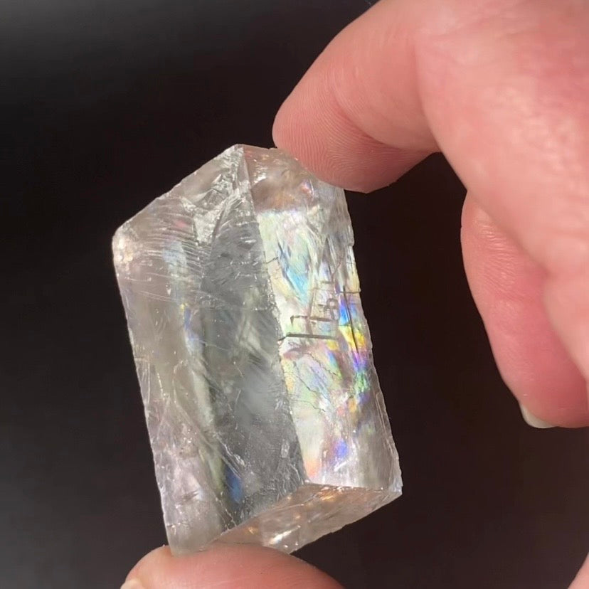Yellow Rainbow Optical Calcite Specimen from Madagascar