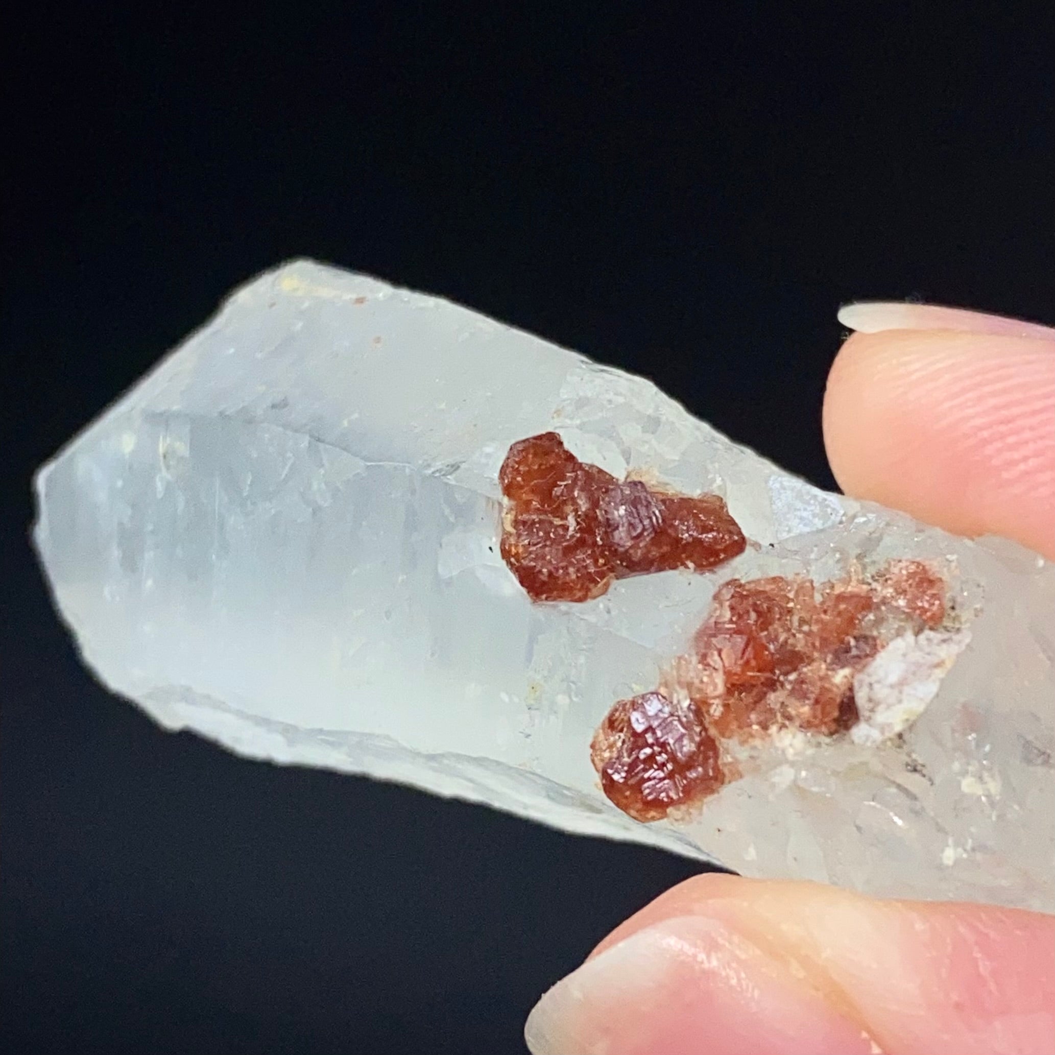 Garnet Crystals on Quartz