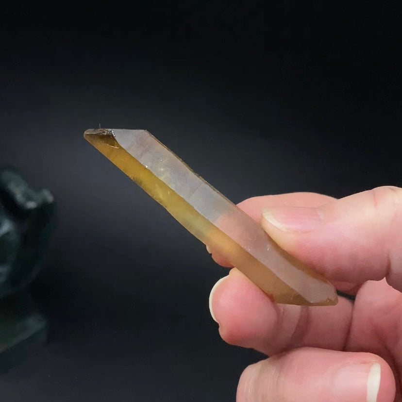 Double Terminated Slender Smoky Citrine Crystal from Chibuku Mine, Zimbabwe