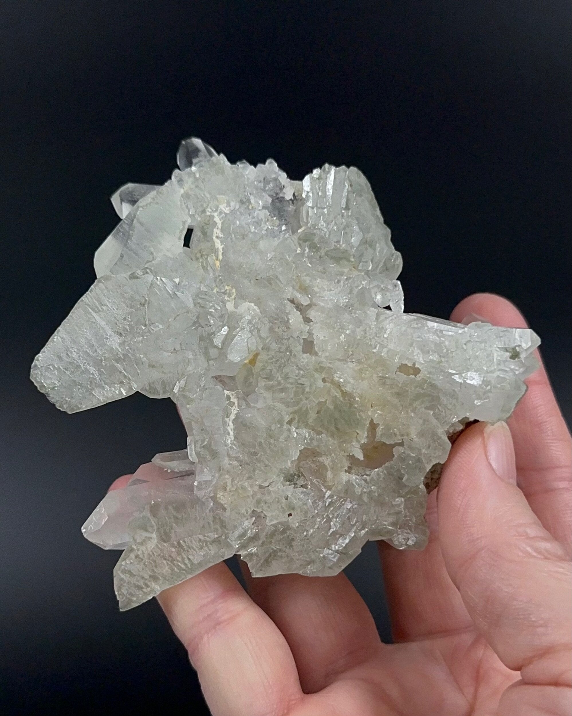 Chlorite Included Himalayan Quartz Crystal Cluster