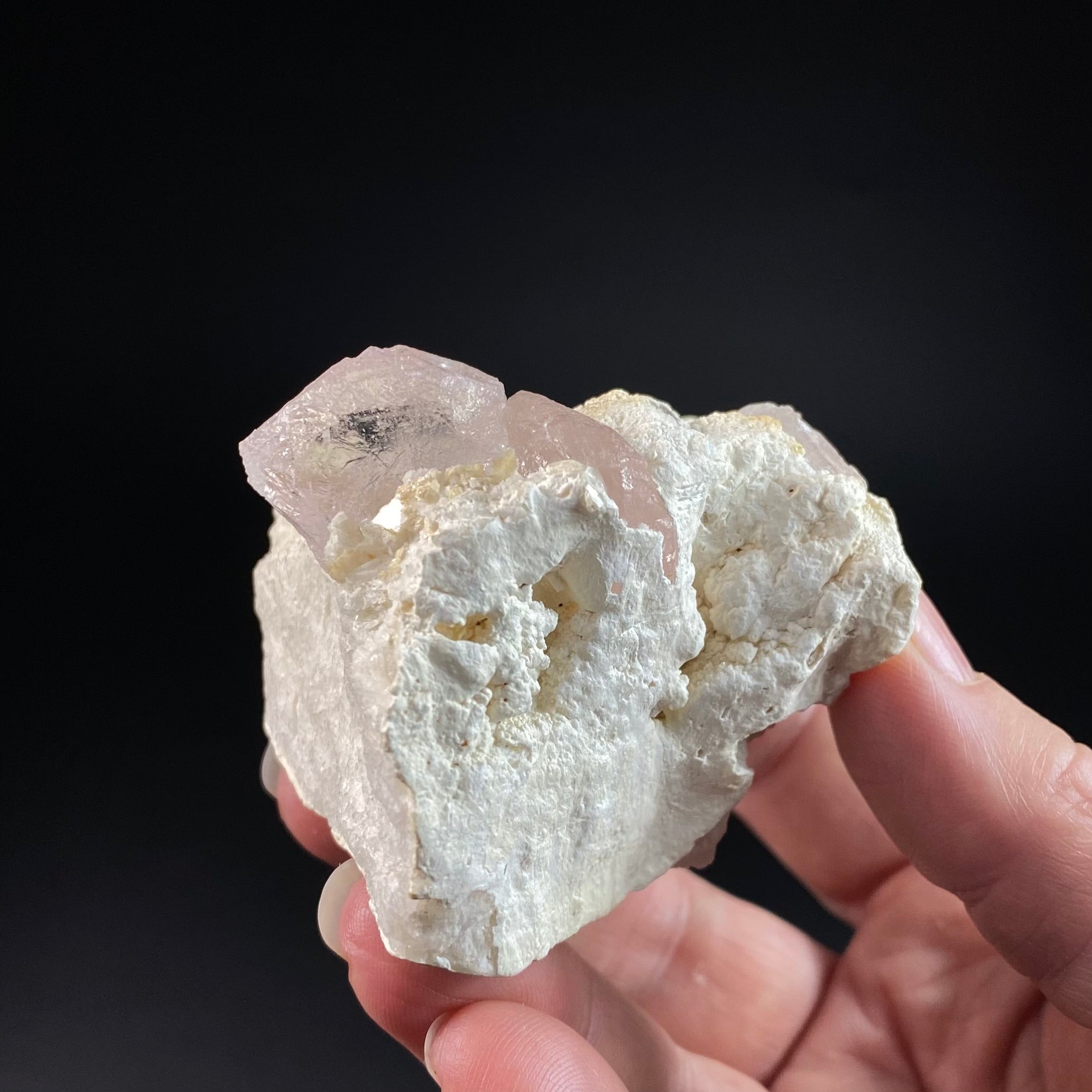 Beryl var. Morganite Crystals with Quartz, Feldspar & Mica