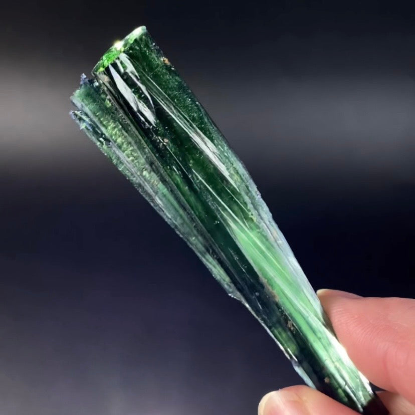 Vibrant Green and Blue Vivianite Cluster