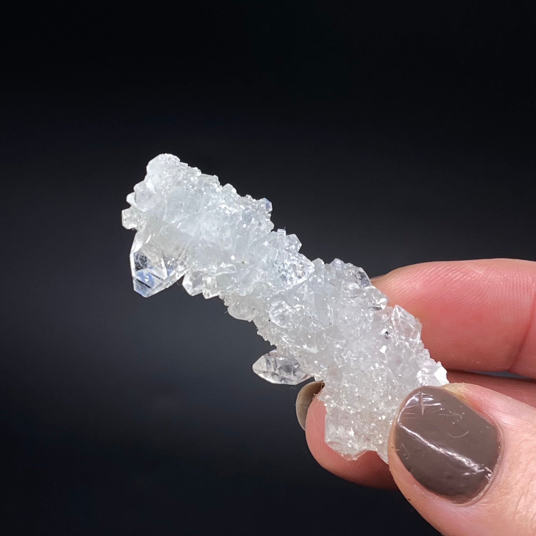 Clear Apophyllite Stalactite Formation Cluster