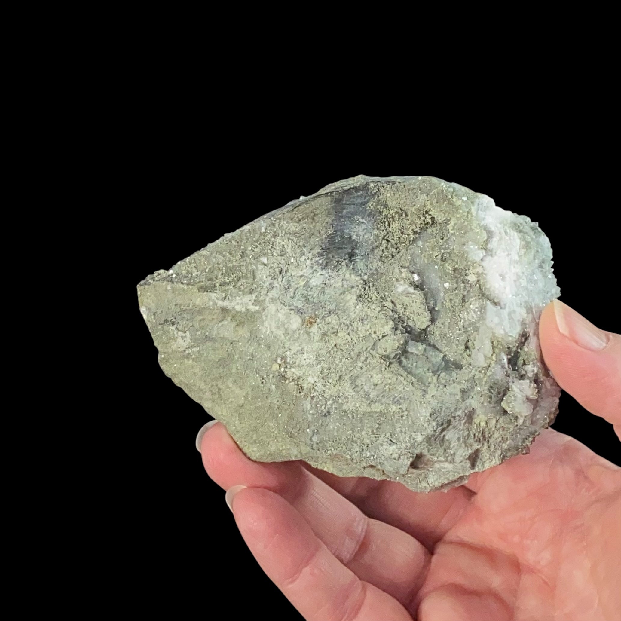 Clear Green Cubic Fluorite on Druzy Quartz, Xianghualing Mine, China