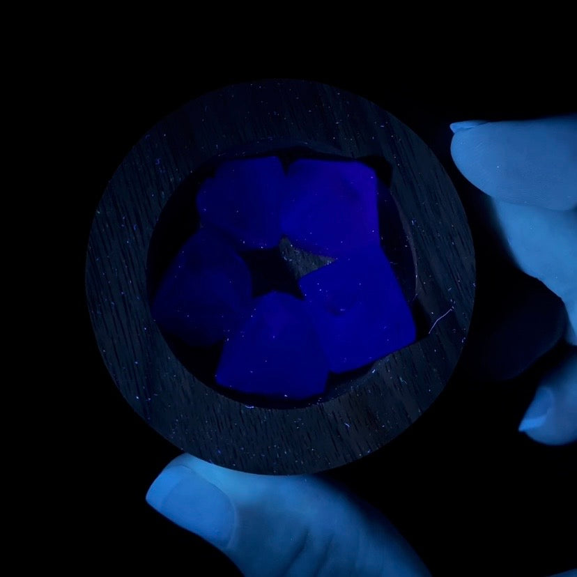 Green Fluorite Octahedron Crystal - Fluorescent
