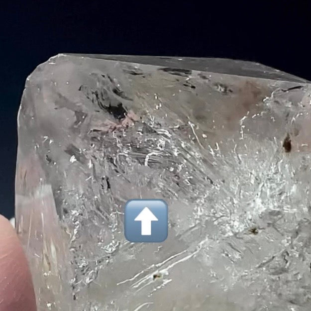 Double Terminated Fenster Quartz Crystal with Moving Water Inclusion Enhydro and Record Keepers