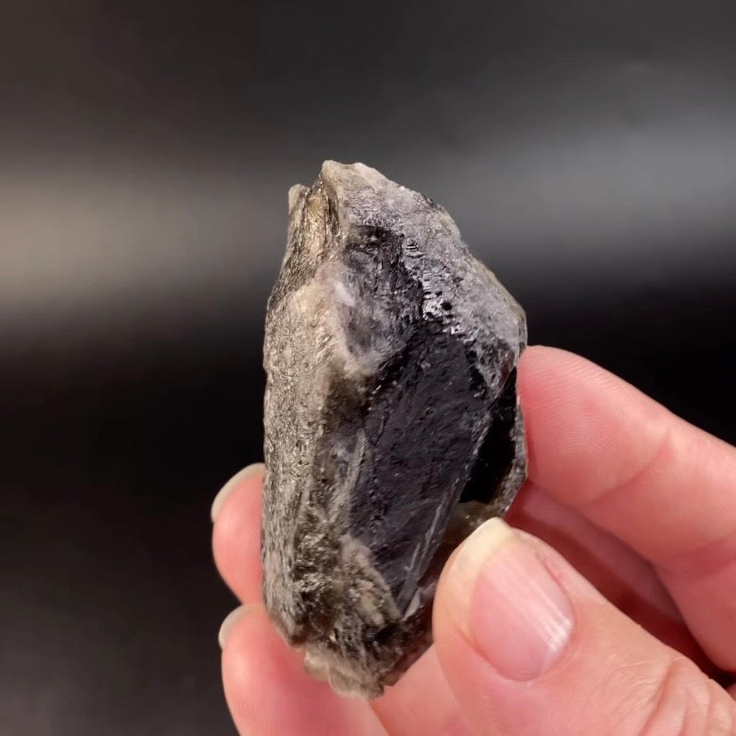 Smoky Etched Quartz Crystal from Minas Gerais, Brazil
