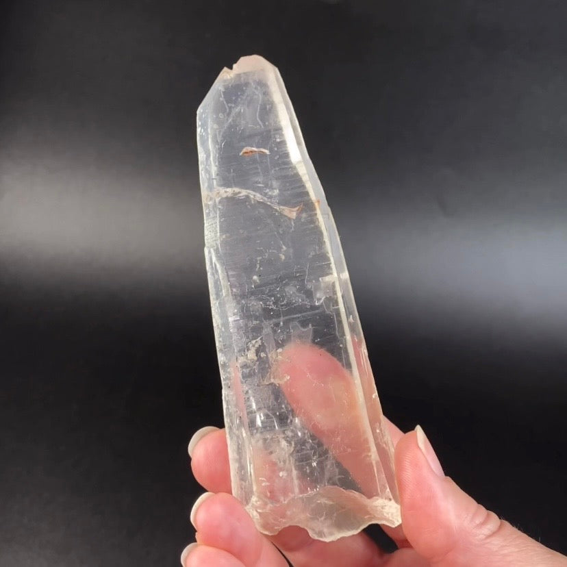 Tabular Quartz Crystal with Unique Surface Markings from Minas Gerais, Brazil