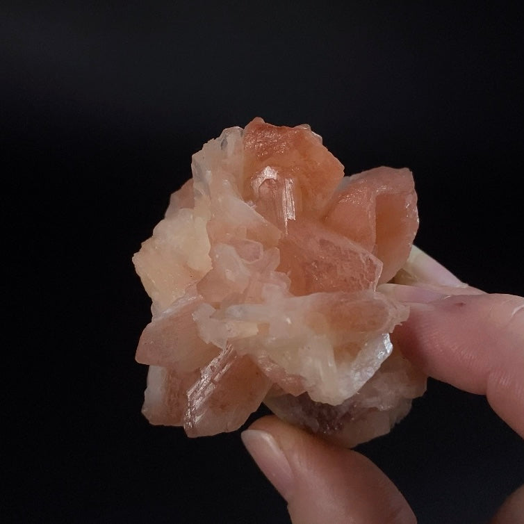 Peach and Red Hematite Stilbite Cluster, Maharashtra, India