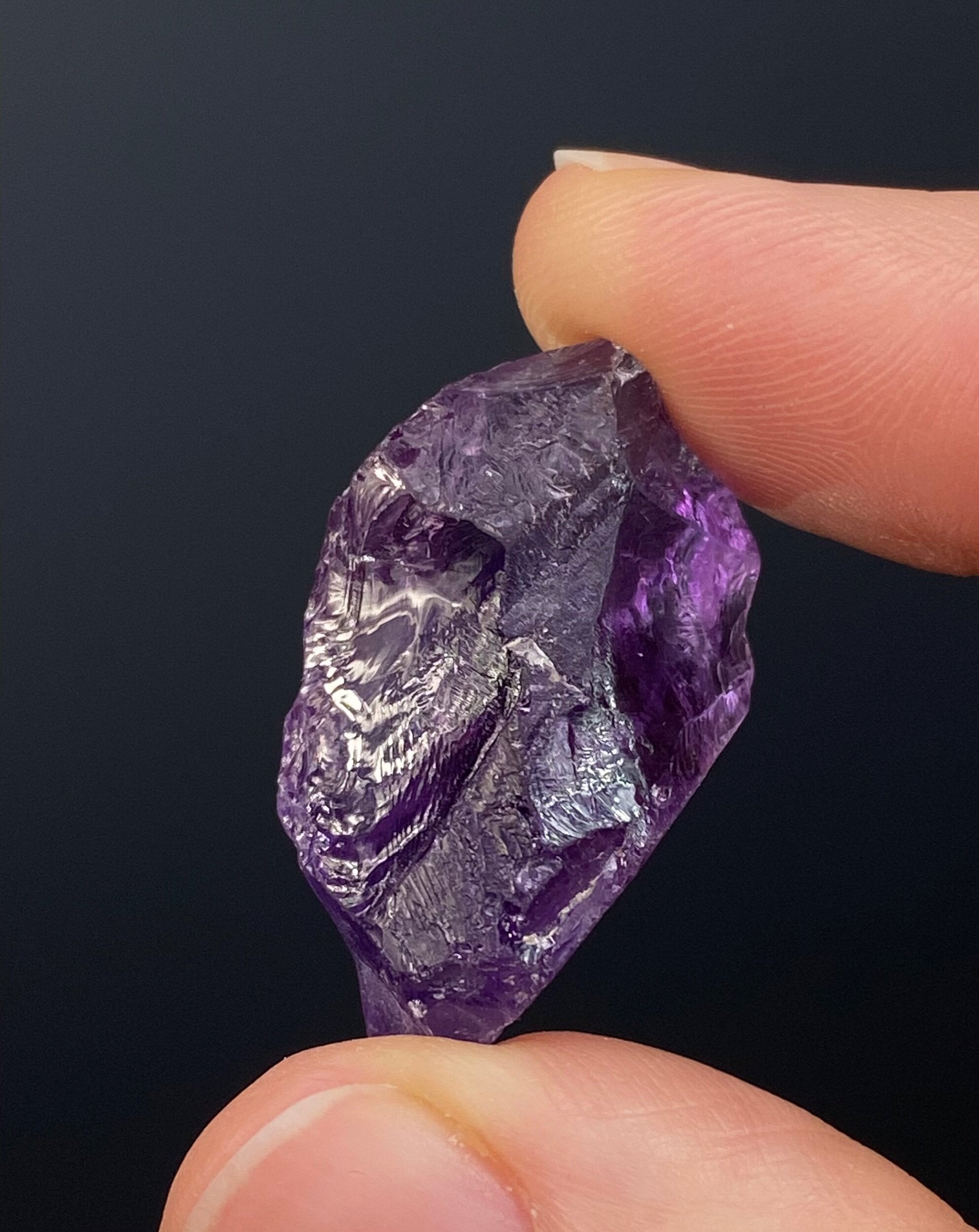 Deep Purple Amethyst Quartz Crystal