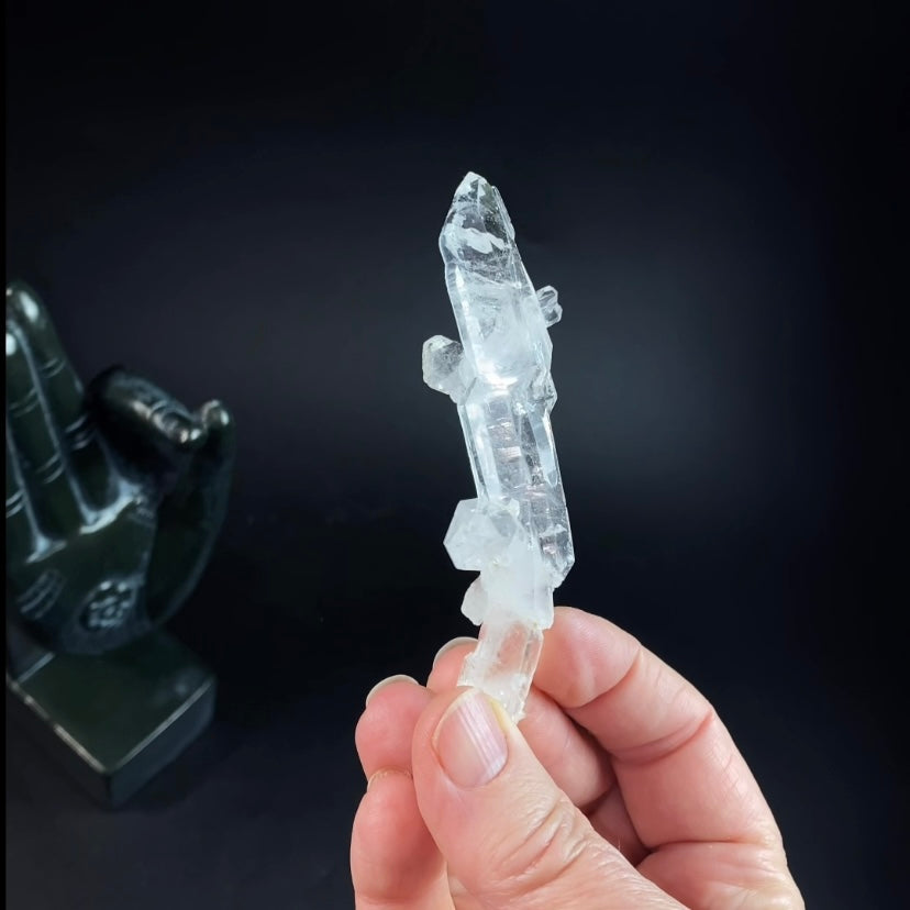 Faden Quartz Crystal Cluster with Natural Bend