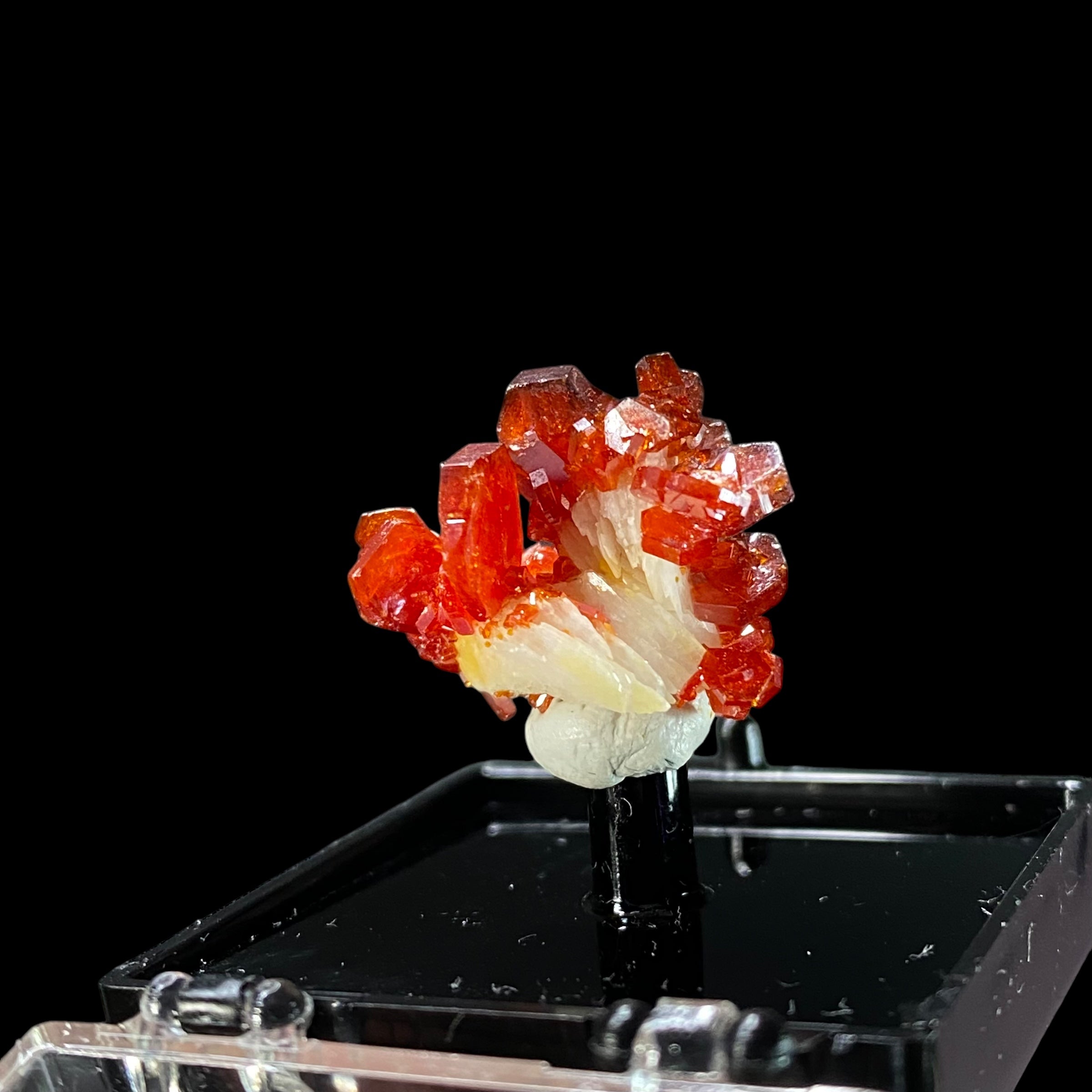 Gemmy Vanadinite Thumbnail Size Cluster in Perky Box