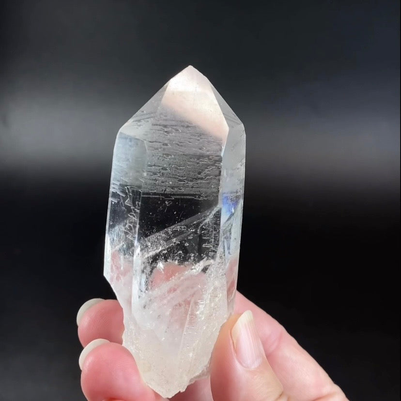 Water Clear Quartz Crystal with Starbrary Markings, Minas Gerais, Brazil