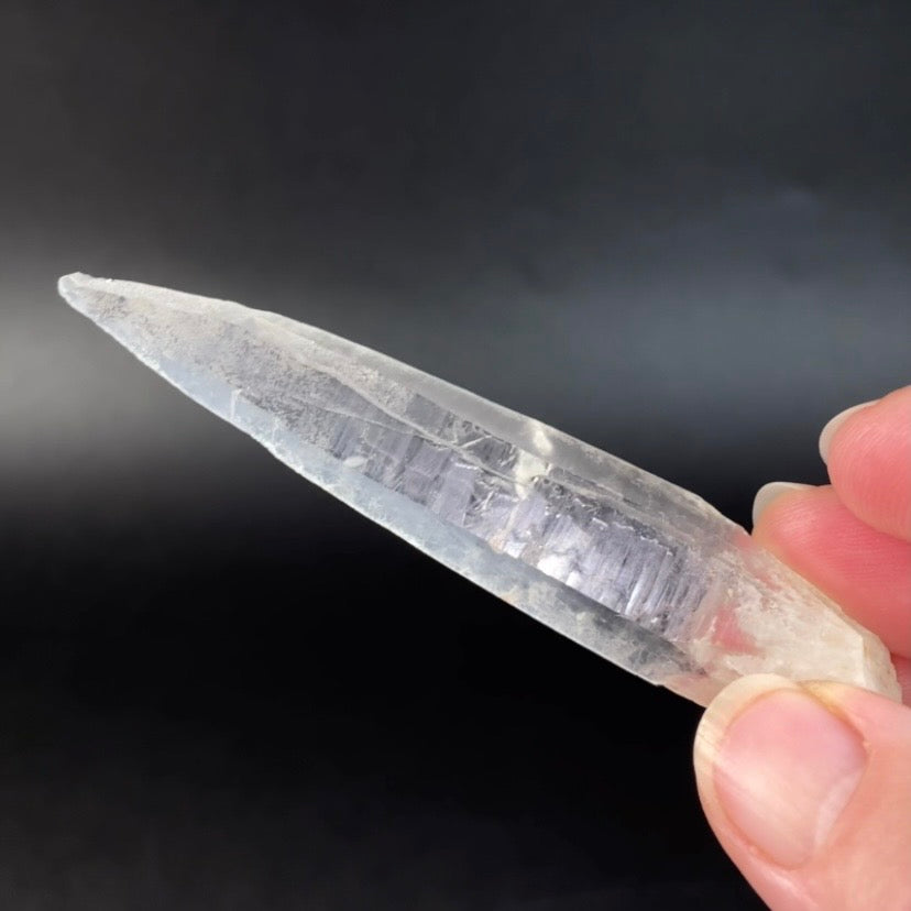 Tapered Laser Quartz Crystal with Macromosaic Markings, Corinto, Minas Gerais, Brazil